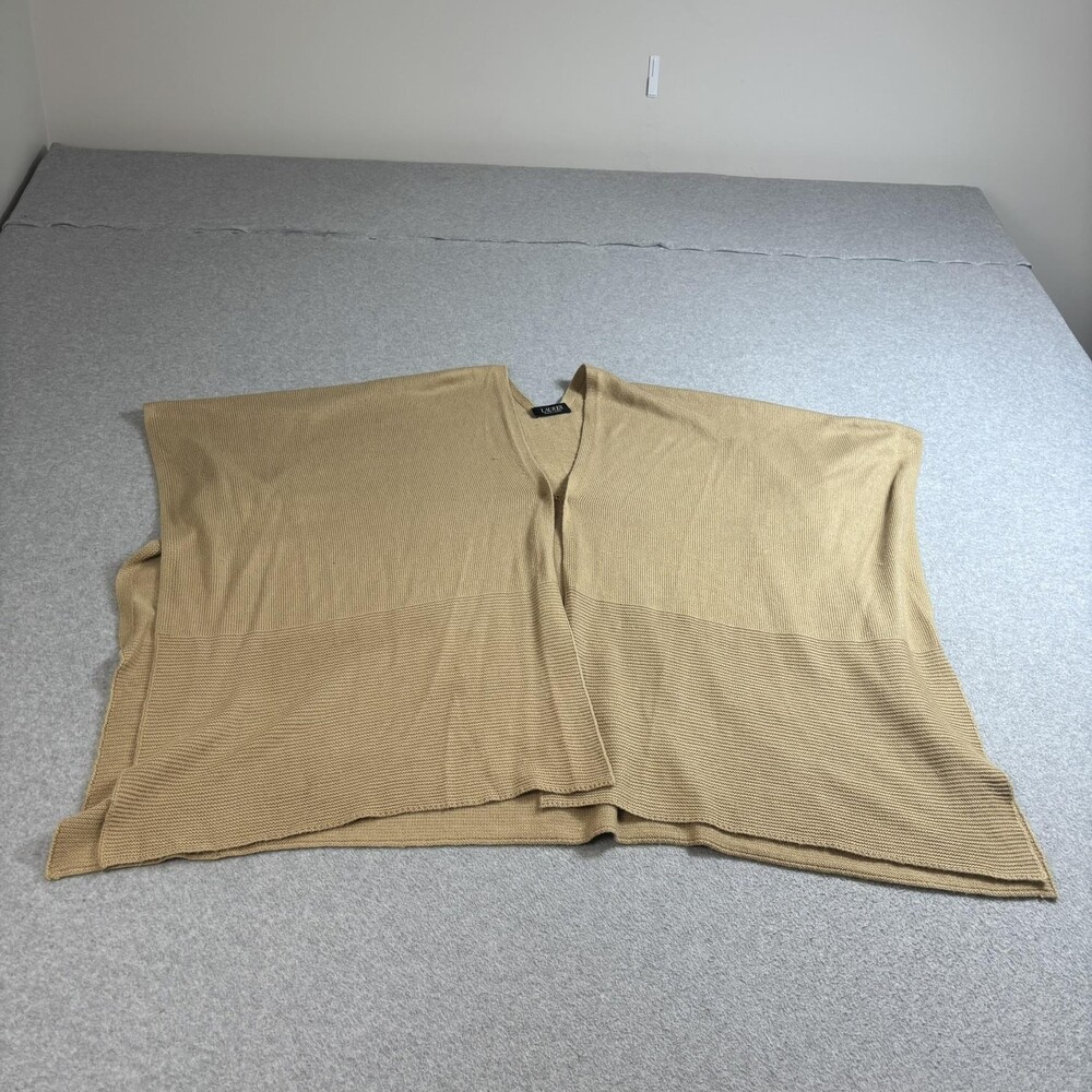 Lauren Ralph Poncho Women Beige Cape Academia Heritage Coastal Boho Lagenlook